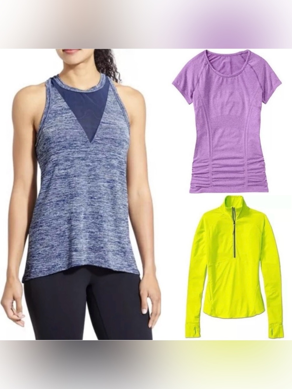 (3 Piece) Athleta Womens Clothing Lot Bundle Size XS S Tank Top Shirt Jacket
